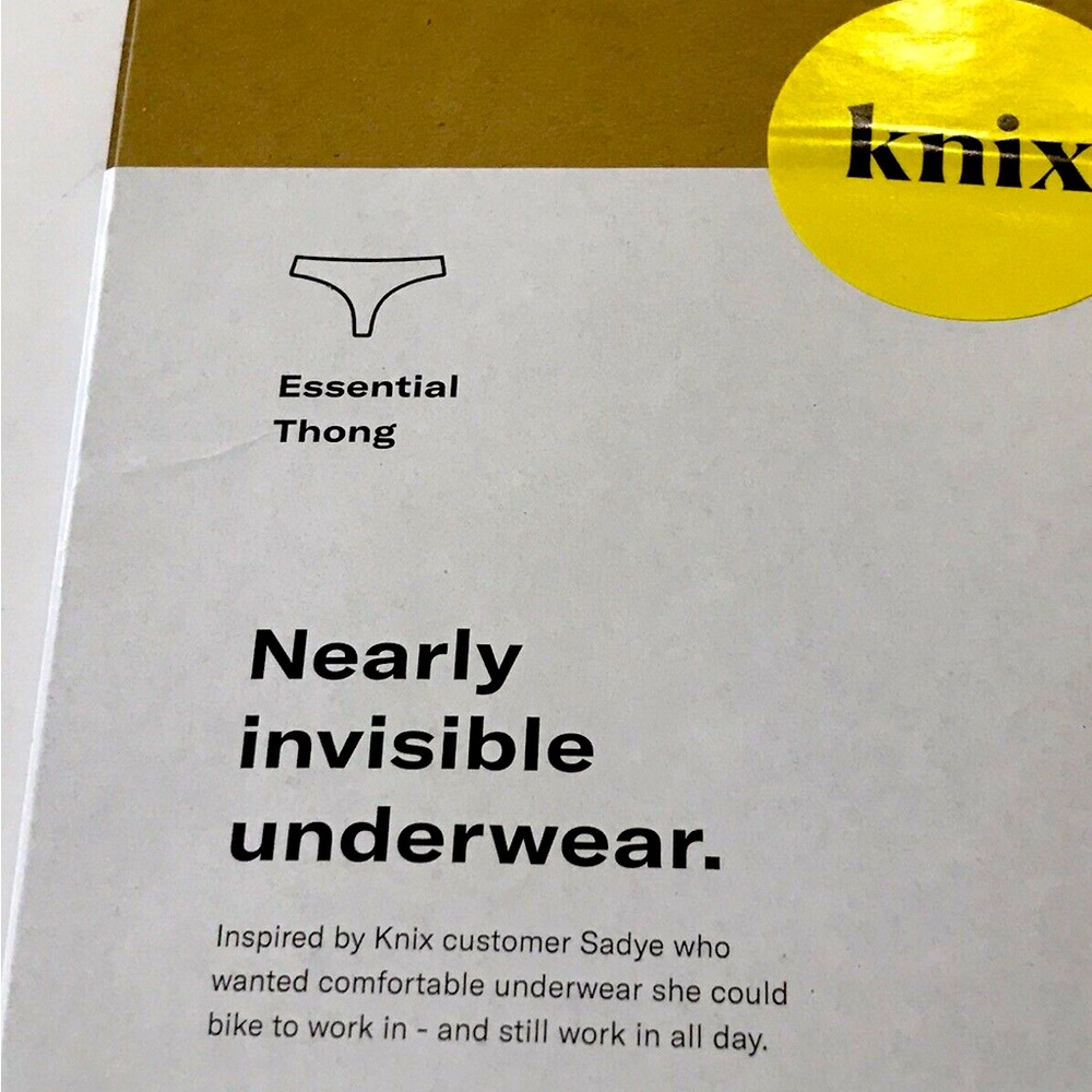 NEW Knix Essential Thong, XS Black